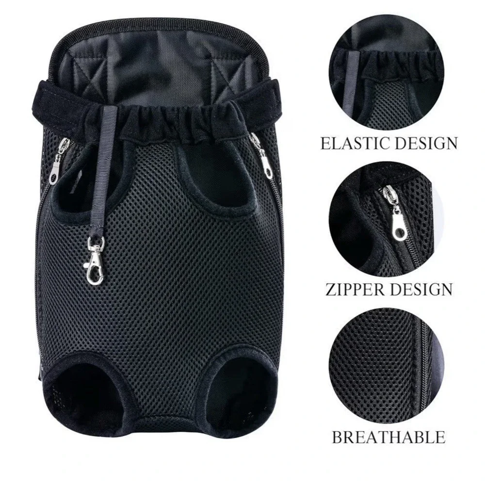 Jay&Ann Small Dog Carrier Front Back Backpack Portable Adjustable‎ Travel Bag.